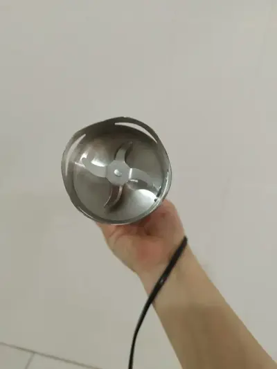 foto de Mixer De Mão Inox 1000w Elétrico 2 Velocidades Profissional Cinza Liquidificador de Mão Vertical Portátil Triturador de Alimentos para Sopa Vitamina Papinha Molho Shake Batedor Mão Livre Cozinha
