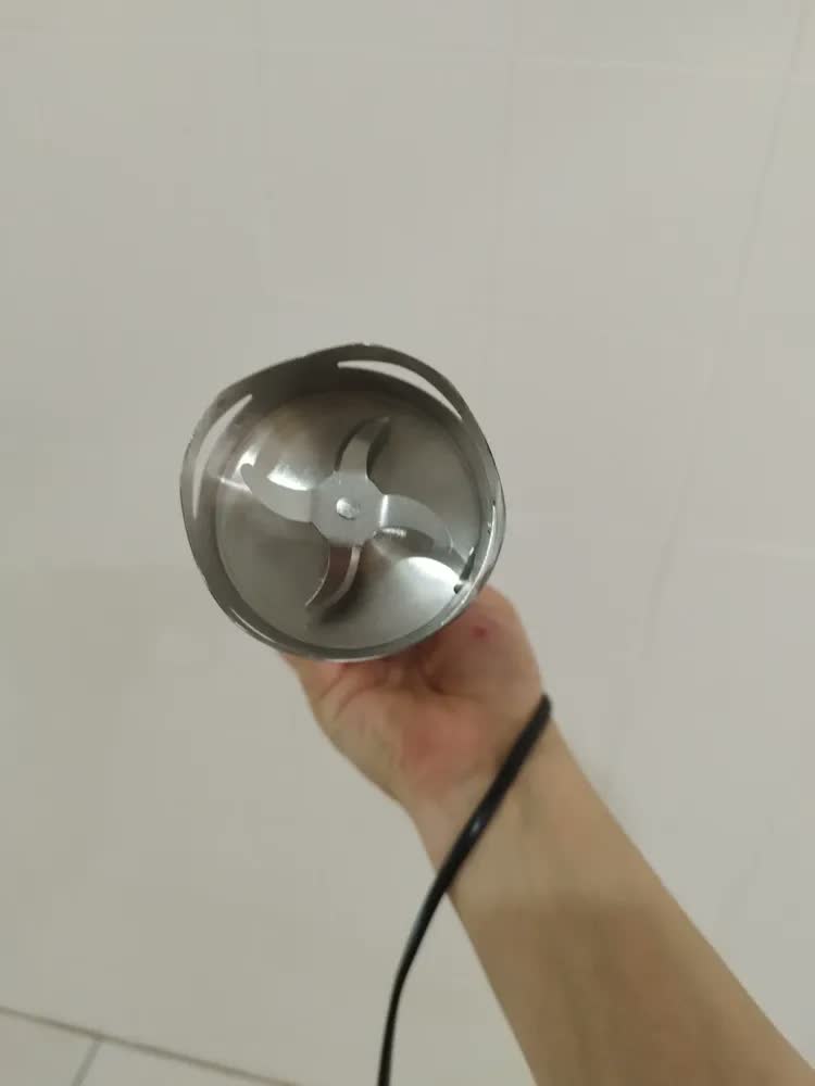 foto de Mixer De Mão Inox 1000w Elétrico 2 Velocidades Profissional Cinza Liquidificador de Mão Vertical Portátil Triturador de Alimentos para Sopa Vitamina Papinha Molho Shake Batedor Mão Livre Cozinha