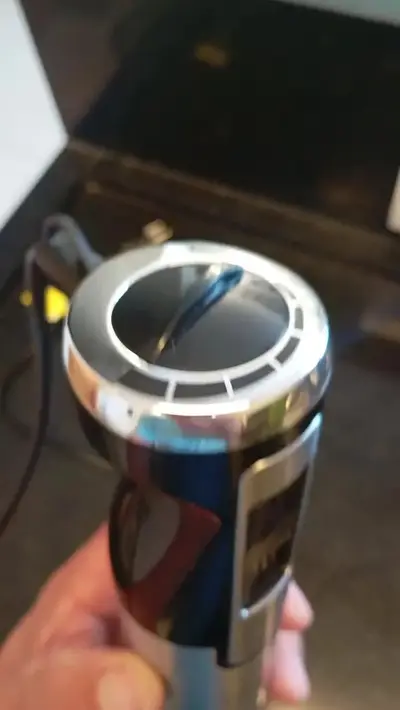foto de Mixer De Mão Inox 1000w Elétrico 2 Velocidades Profissional Cinza Liquidificador de Mão Vertical Portátil Triturador de Alimentos para Sopa Vitamina Papinha Molho Shake Batedor Mão Livre Cozinha