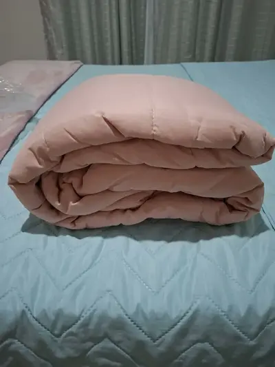 foto de Edredom Casal Queen Micropercal 400 Fios Cama Kit Conforto Branco Liso