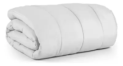 foto de Edredom Casal Queen Micropercal 400 Fios Cama Kit Conforto Branco Liso