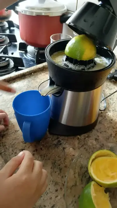 foto de Espremedor Fruta Elétrico Inox Automático 120w Laranja Limão