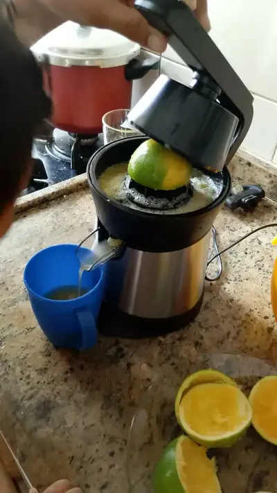 foto de Espremedor Fruta Elétrico Inox Automático 120w Laranja Limão