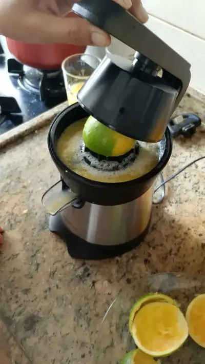 foto de Espremedor Fruta Elétrico Inox Automático 120w Laranja Limão