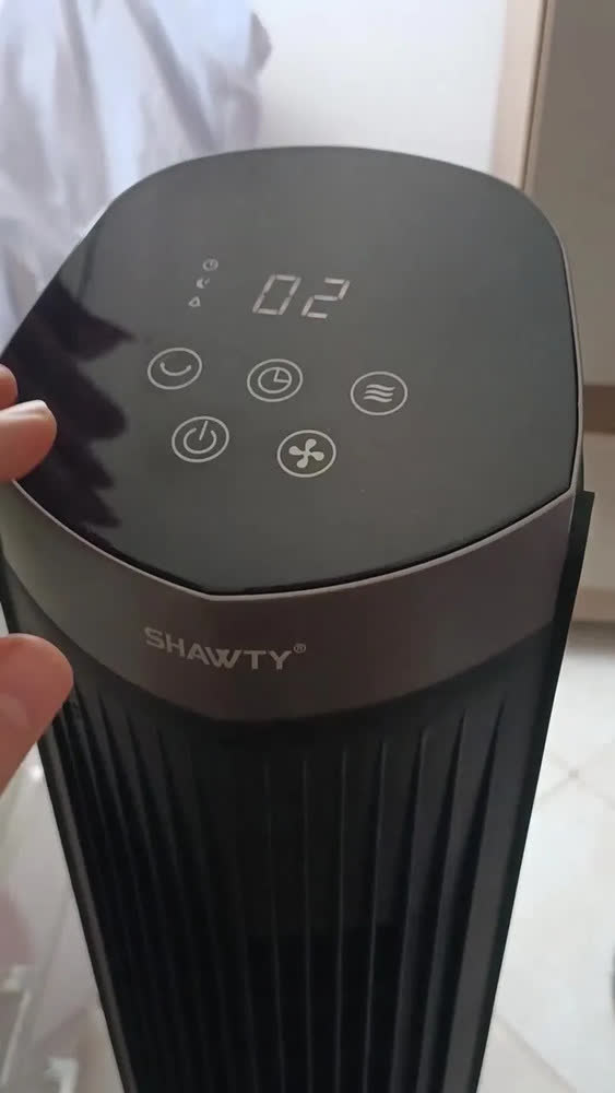 foto de Ventilador de Torre Shawty Silencioso Com Controle Remoto e Oscilação de 90°