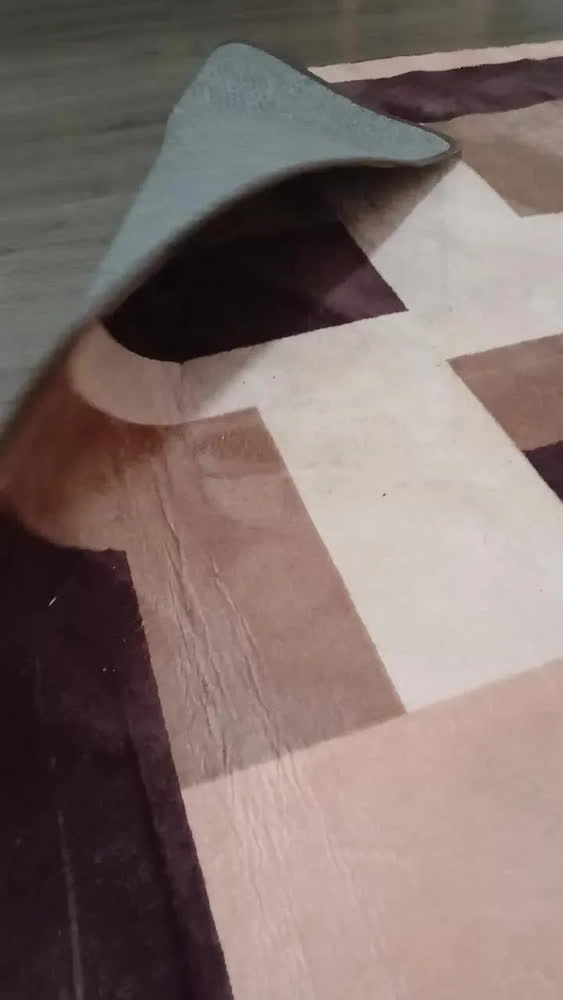 foto de Tapete 200x140 Para Sala E Quarto Aveludado Tabaco Linhas 2 M 1.4 M Tabaco Linhas