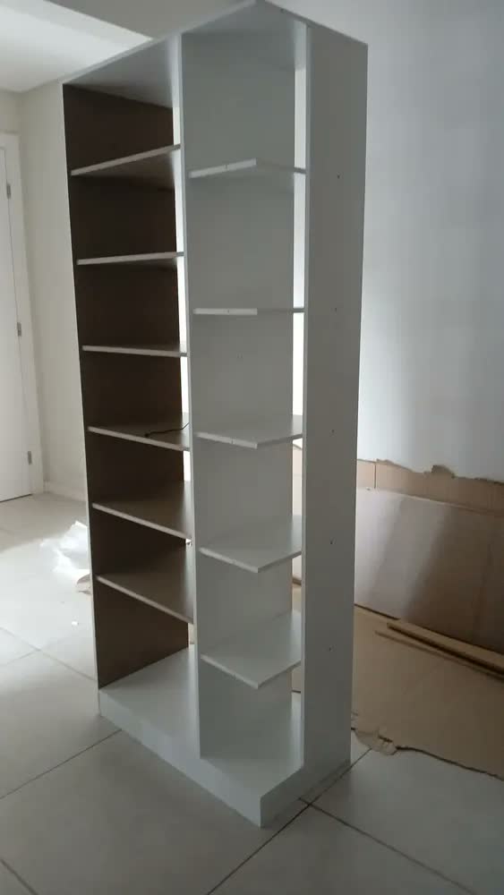 foto de Sapateira Henn Prateleira Organizadora 1 Porta Com Espelho Duetto Design Moderno Prateleiras Externas/Internas Cor Cinamomo