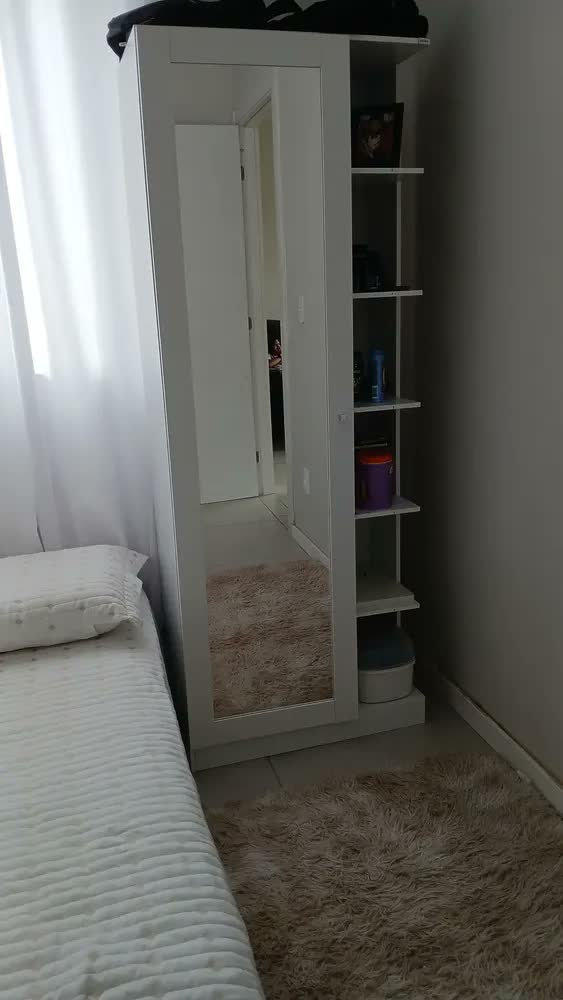 foto de Sapateira Henn Prateleira Organizadora 1 Porta Com Espelho Duetto Design Moderno Prateleiras Externas/Internas Cor Cinamomo