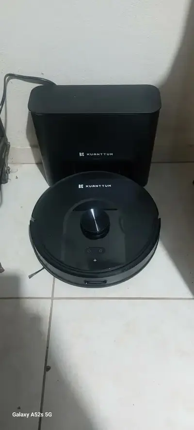 foto de Aspirador Robô Kuanttum X10 Com Base Autolimpeza para Pó e Mapeamento Laser