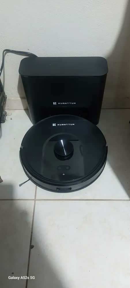 foto de Aspirador Robô Kuanttum X10 Com Base Autolimpeza para Pó e Mapeamento Laser