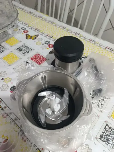 foto de Multiprocessador Triturador Moedor 2 Litros Inox 110v Elétrico De Alimentos Processador Picador De Cozinha Cozinheira Cortador De Aço Inoxidável Evolufix