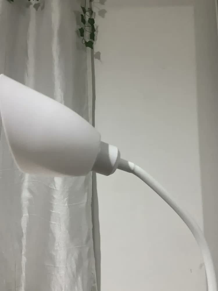 foto de Luminária De Chão Abajur Articulada 1,6m Metal Pedestal Piso Coluna Branca Leitura Quarto Sala Cúpula Branco Flexivel 1,6m Bivolt Bravvi