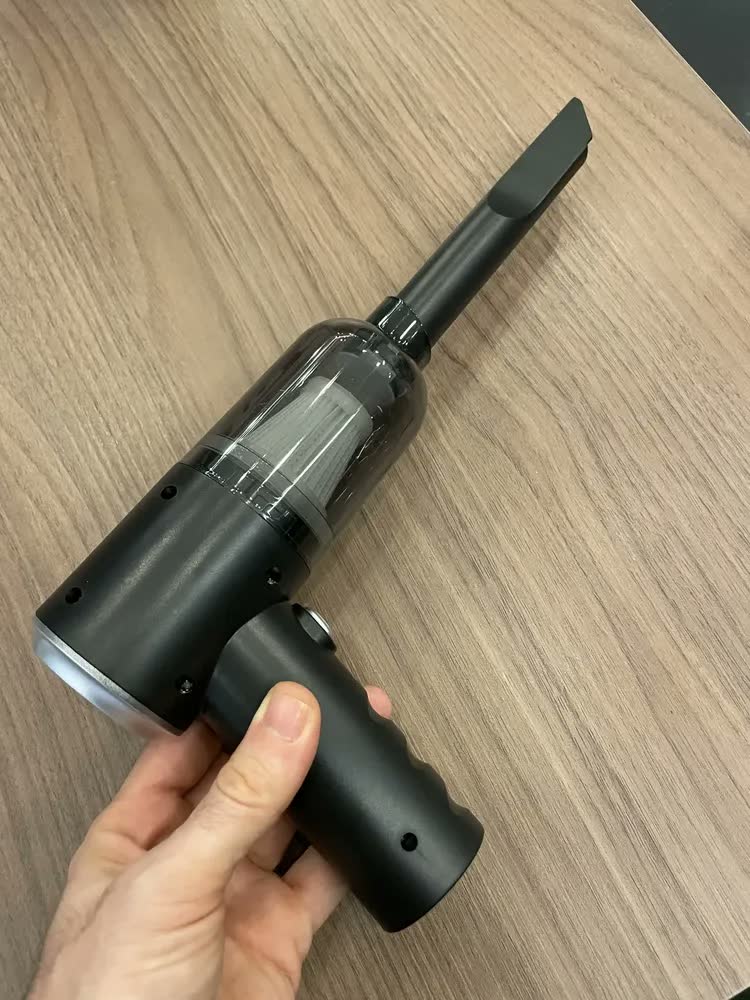 foto de Mini Aspirador de Pó Portátil Sem Fio 3 em 1 Recarregável USB Aspirador e Soprador Potente 6000Pa Automotivo de Mão para Carro Casa Escritório Teclado Sofá Notebook com Filtro Lavável