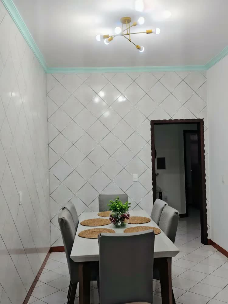 foto de Luminária Lustre Teto Moderno Pendente Para Sala 6 Lâmpadas