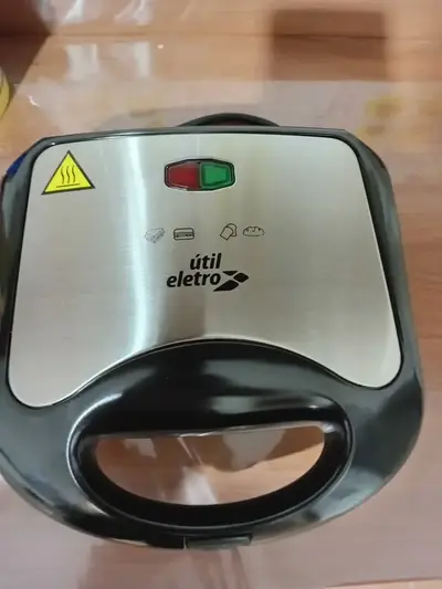 foto de Sanduicheira Elétrica Luxe Grill 2 Em 1 Antiaderente Multiuso Compacta 750w Inox 110v Ex Decor