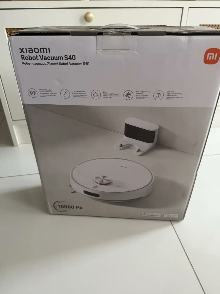 foto de Robô Aspirador Xiaomi S40 10000pa Ultra Potente Bivolt Branc Branco