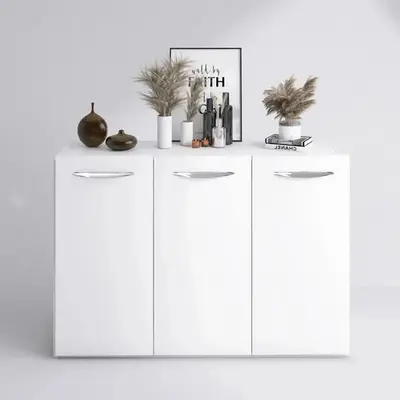 foto de Armário Multiuso Buffet Branco Elegante Branco