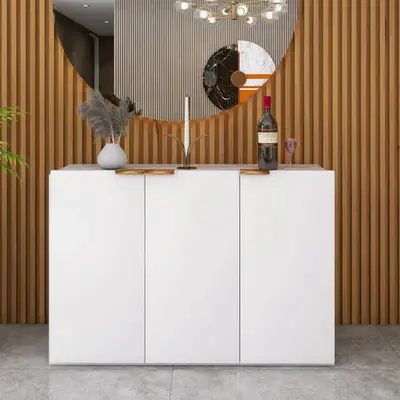 foto de Armário Multiuso Buffet Branco Elegante Branco
