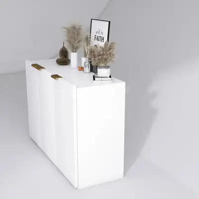 foto de Armário Multiuso Buffet Branco Elegante Branco
