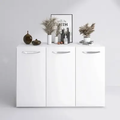 foto de Armário Multiuso Buffet Branco Elegante Branco