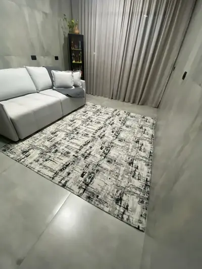 foto de Tapete Sala Quarto Grande 300x200 Algodão Antiderrapante Comprimento 3 M Cor Boho Largura 3 M