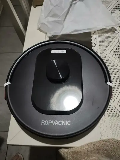 foto de Robô Aspirador De Pó Ropvacnic L2 Pro Estação Automático Wi-fi De Passa Pano Mapeamento Com Base Cor Preto