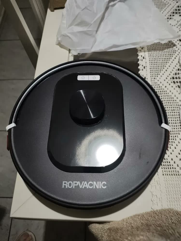 foto de Robô Aspirador De Pó Ropvacnic L2 Pro Estação Automático Wi-fi De Passa Pano Mapeamento Com Base Cor Preto