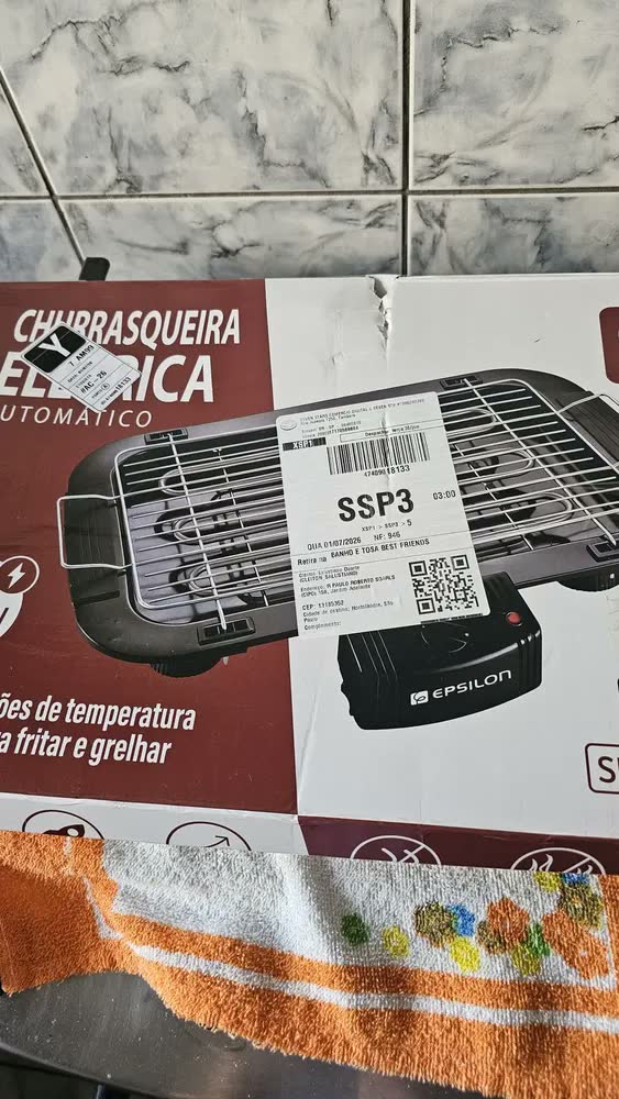 foto de Eps-3091 Churrasqueira Elétrica Sem Fumaça Grill Ajuste de temperatura Epsilon
