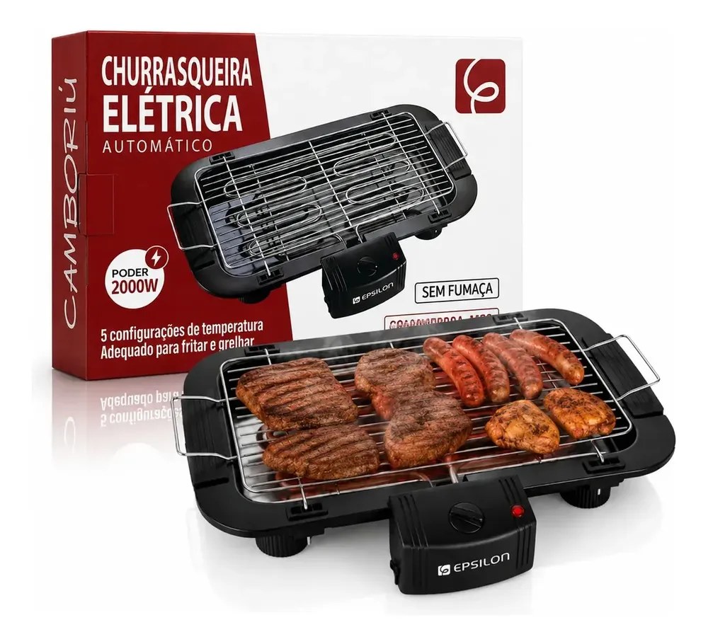 Eps-3091 Churrasqueira Elétrica Sem Fumaça Grill Ajuste de temperatura Epsilon