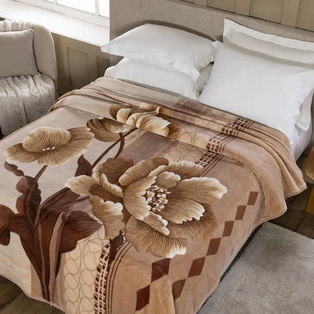 Cobertor Coberta Jolitex Ternille Kyor Casal Plus 2,20x1,80m Cor Ancona Desenho Do Tecido Ancona Peso 2 Kg