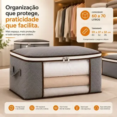 foto de Kit 6 Sacos Edredom Organizadores Guarda Roupa Dobrável Nylon Cobertor Roupa De Cama Travesseiro Organizador Multiuso Com Zíper Alça Reforçada Para Closet Armário Mudança E Armazenamento - Nany Pink