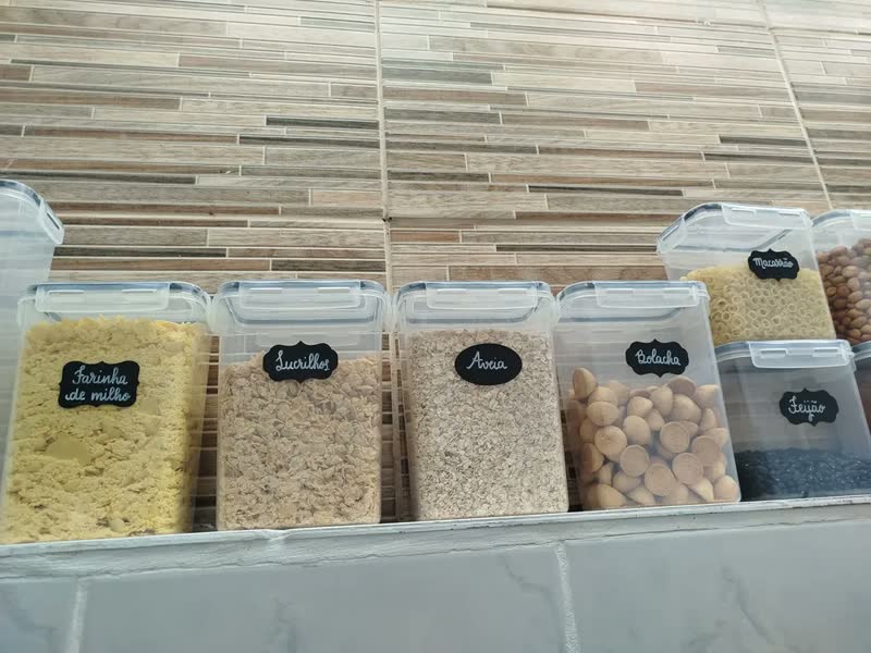foto de Kit 15 Potes Herméticos - Bpa Free Organizador Com Tampa Para Alimentos, Empilhável, Porta Mantimentos