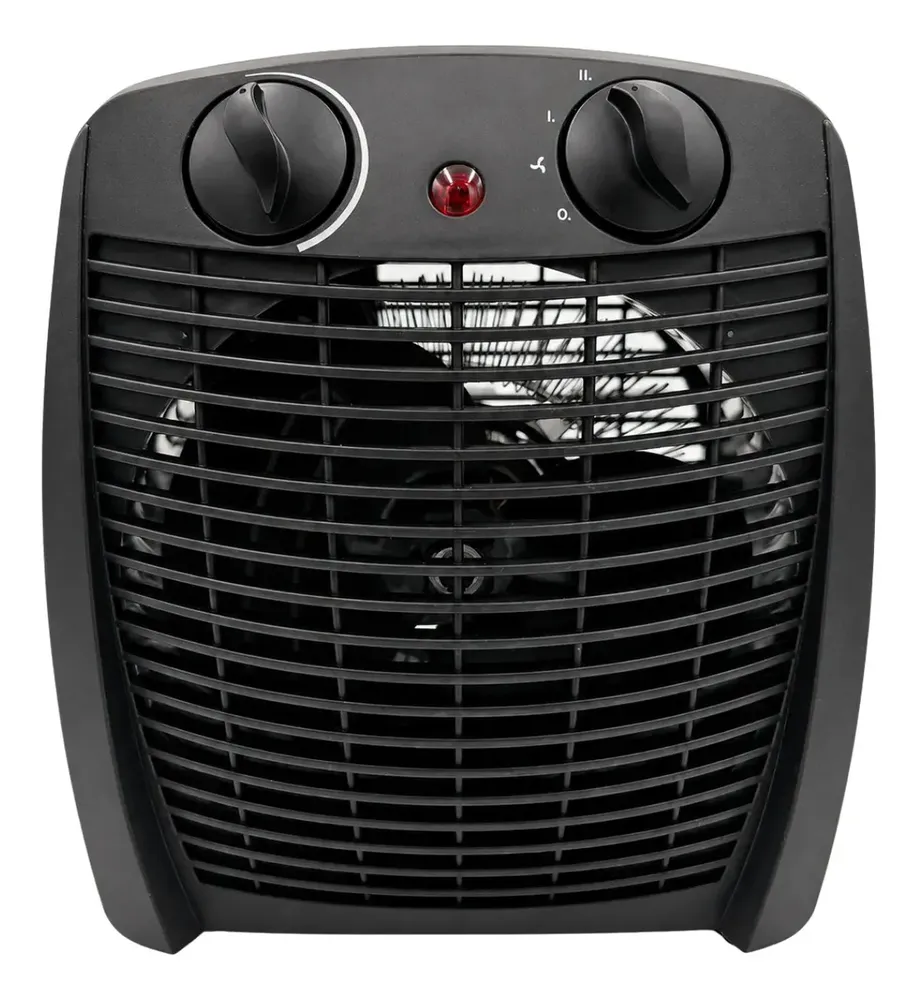 Aquecedor Elétrico 2 Em 1 Kian Preto 1800w Aq100 2 Níveis De Aquecimento + Ventilação