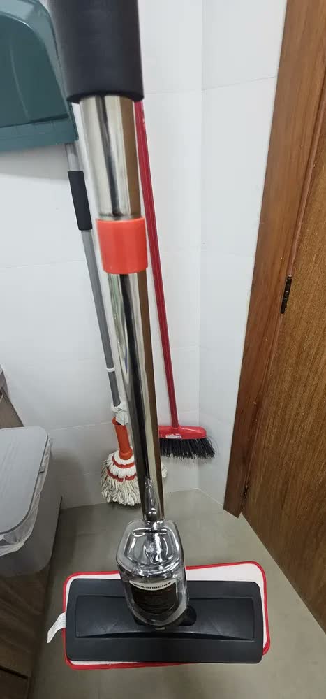 foto de Mop Spray Powermaid Sem Balde C/Recipiente E Pano Microfibra
