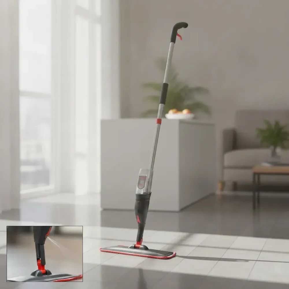 Mop Spray Powermaid Sem Balde C/Recipiente E Pano Microfibra