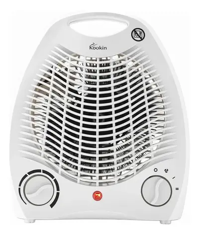 foto de Aquecedor De Ar Kookin Kna1500 Elétrico Termoventilação 1500w Com Proteção Contra Tombamento Branco