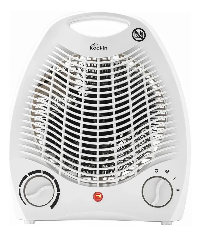 Aquecedor De Ar Kookin Kna1500 Elétrico Termoventilação 1500w Com Proteção Contra Tombamento Branco