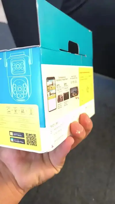 foto de Câmera De Seguranca Externa Ip Wifi 2.4g/5ghz Hd 6mp Lente Dupla App Icsee Visão Noturna, Alarme Luminoso, Rastreamento Automático