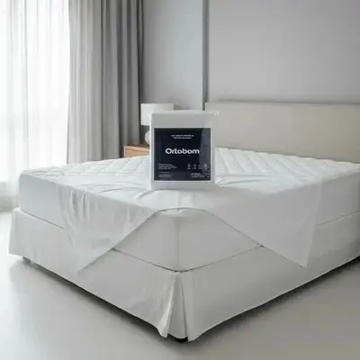 foto de Protetor Impermeável P/ Colchão King Ortobom 2.00x1.90 Branco Liso King