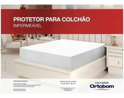 foto de Protetor Impermeável P/ Colchão King Ortobom 2.00x1.90 Branco Liso King