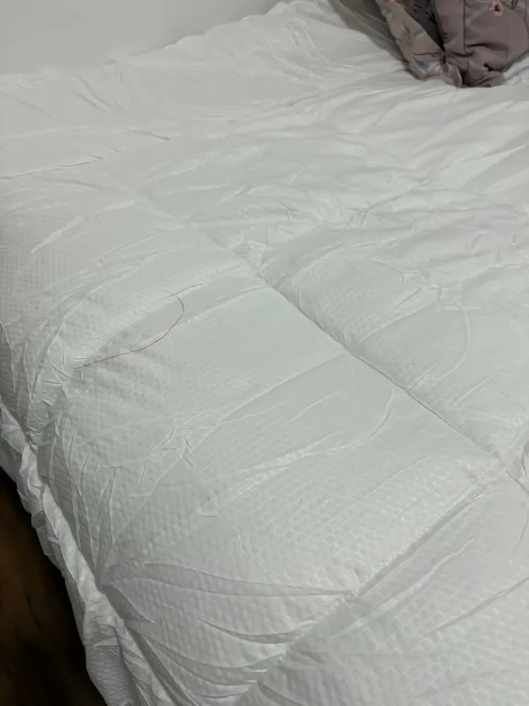 foto de Edredom 3d Térmico Queen Premium Laune Haus Grosso 400 Fios Branco 3d