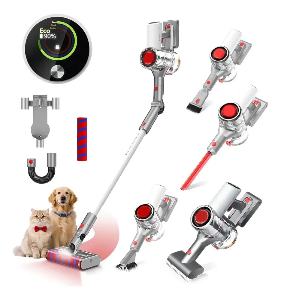 Aspirador De Pó Vertical Sem Fio 5 Em 1 40000pa Redraod V17 Branco