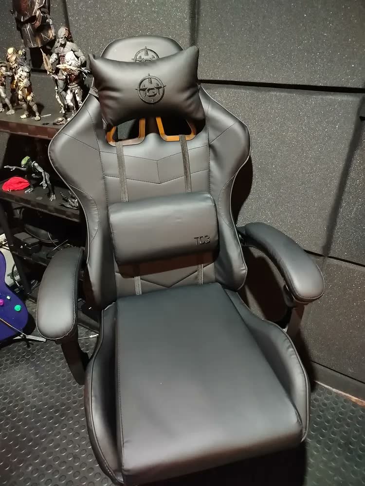 foto de Cadeira Gamer Tgt Heron Tc3, Preto, Tgt-hrtc3-black Preto Pu