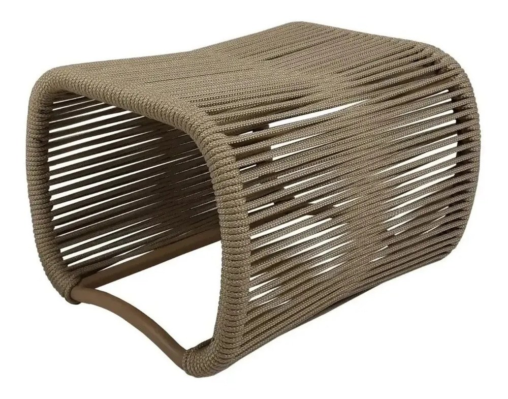 Puff Corda Náutica Área Externa,piscina ,varanda Cor Rami