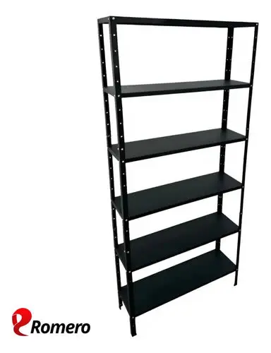 foto de Prateleira Estante Armário Aço 6 Bandejas 60cm Romero Preto