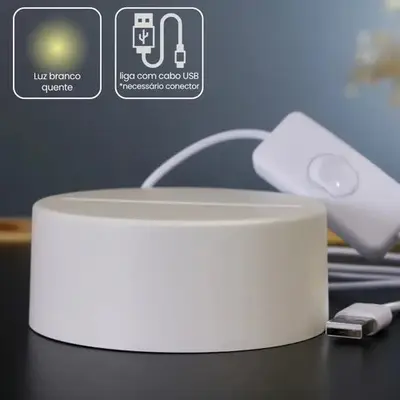 foto de Luminária Led 3d Melhor Mãe Do Mundo - Abajur De Mesa Branco