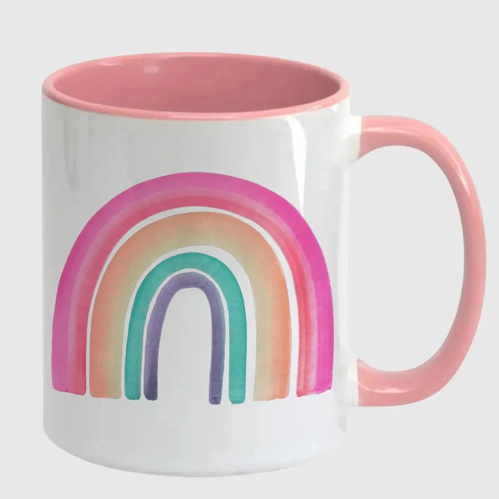 Caneca Interna Rosa 325ml Arco Iris Rosa Arco Iris