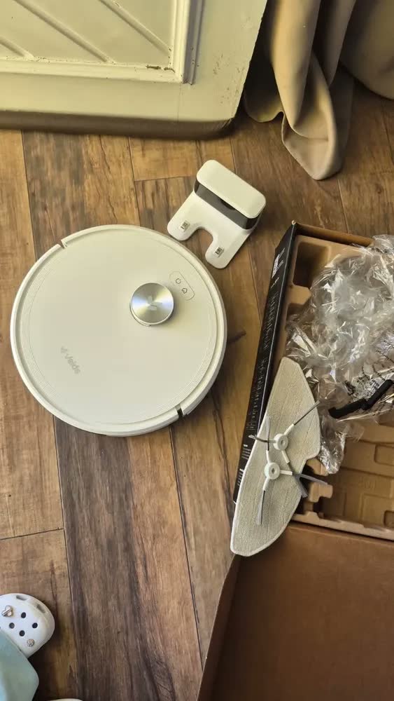 foto de Robô Aspirador Velds V50, 10000pa Mapeamento Avançado Sensor Antiqueda, Branco