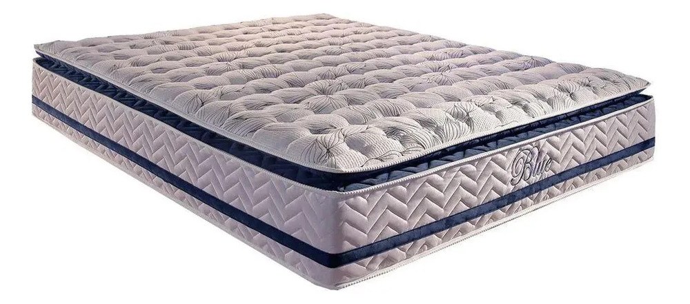 Colchão Queen Espuma Viscoelástico Visco Gel Molas Ensacadas Ciano