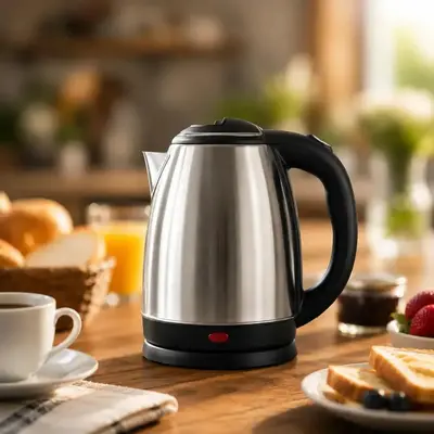 foto de Chaleira Elétrica Inox 1,8 Litros com Desligamento Automático e Base Giratória